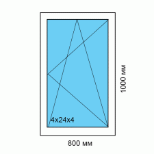 Готовое окно Рехау Блиц 800*1000 мм открывное