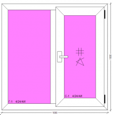 Готовое окно Melke Lite 1000*1000 мм открывное 